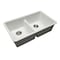 Msi White Double Bowl 33in X 19in Quartz Undermount Kitchen Sink ZOR-QTZ-DBSNK-0102 - alternate 8
